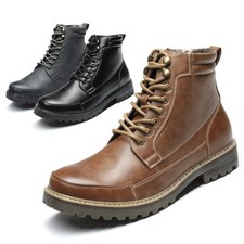 Men's Motorcycle Boots Combat Riding Ankle Leather Boots Size 6.5-15