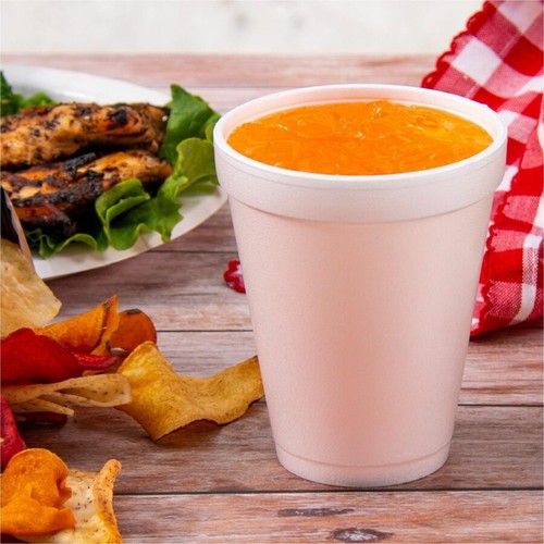 Dart 10J10 Schaumstoffbecher 10 oz Thermo weiß Einweg Trinkbecher 1.000/Etui - Bild 5 von 5