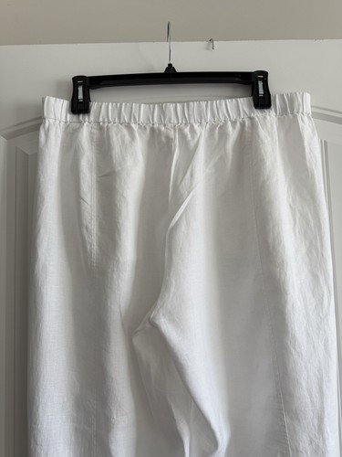 Neu mit Etikett $ 168 Eileen Fisher 100 % Bio-Leinen elastischer Bund Taschen Hose Größe XL/TG - Bild 8 von 13