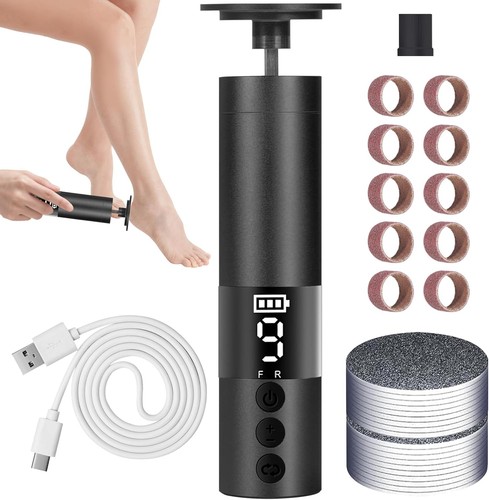 Electric Foot File Callus Remover 20 Discs Pedicure Tools Feet Sander Scrubber - Picture 33 of 41
