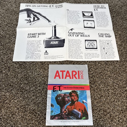 E.T. The Extra-Terrestrial (Atari 2600, 1982) Complet CIB, W/ Manual Tip Tested - Picture 12 of 12