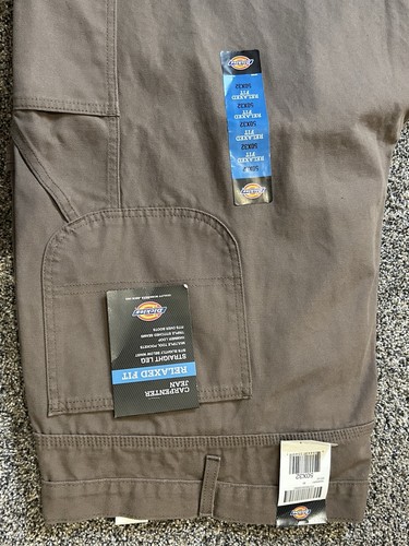Dickies Distressed Carpenter Jean Utility Work Pants Men's “50x32” Brown - Picture 18 of 18