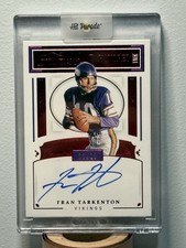 Fran Tarkenton 2021 Flawless Honored Ink Vikings ON CARD AUTO # 6/10