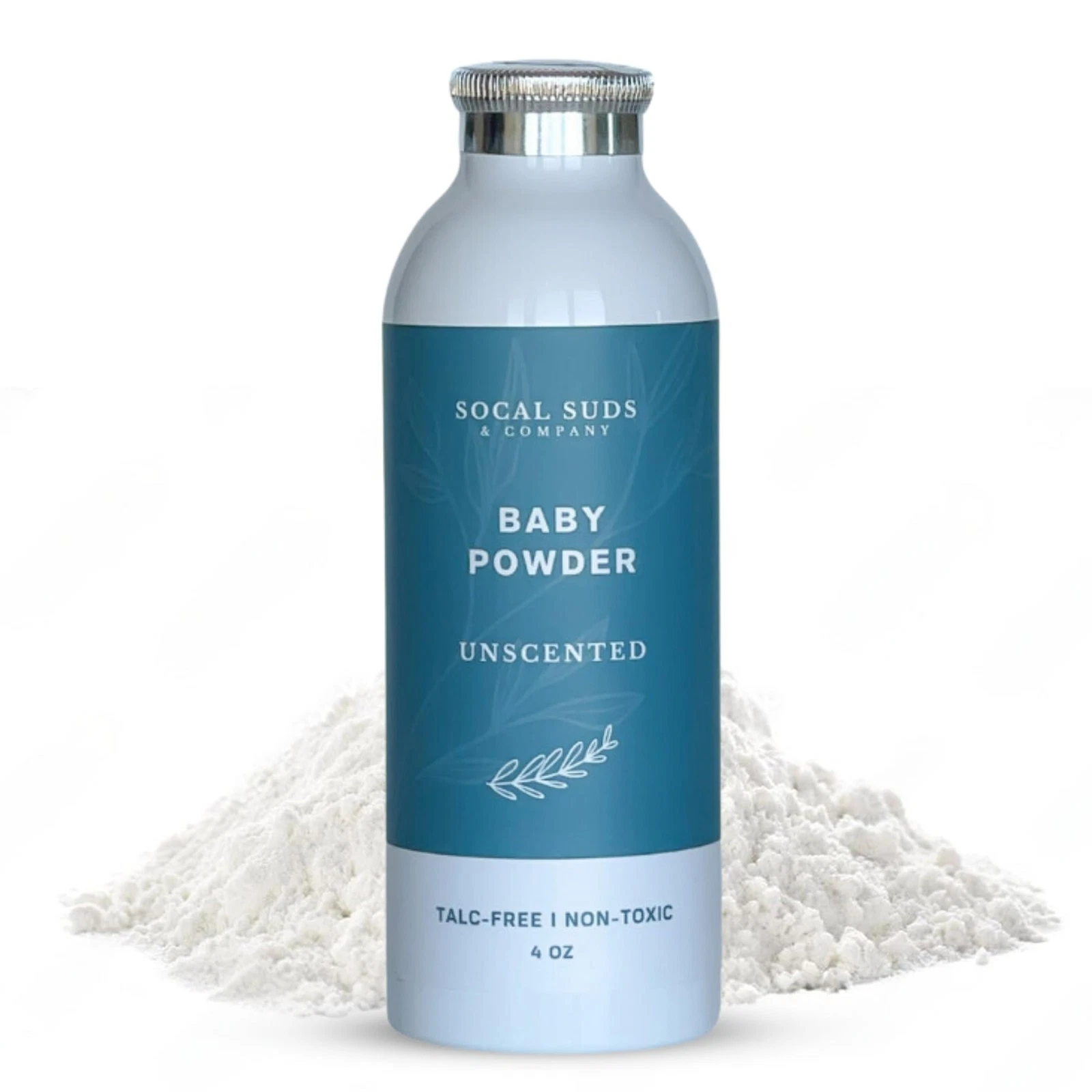 Natural Baby Powder 4oz Talc-Free with Arrowroot, Kaolin, Aspen Bark - Gentle
