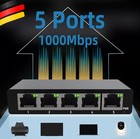 5-portowy gigabitowy przełącznik sieci stacjonarnej Ethernet RJ45 LAN Rozdzielacz HUB 1000Mbs DE