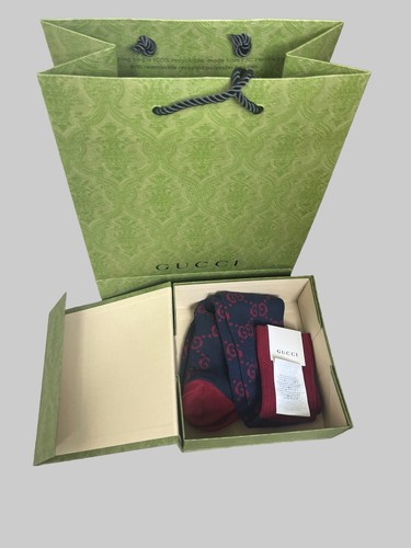Gucci Monogram GG Socks Size Medium RRP £195 With Box Paperbag - Picture 8 of 9