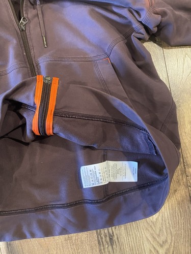 Arcteryx Hoodie Men Large Purple Witness Wool Lined Full Zip Mock Neck Ski - Picture 8 of 9