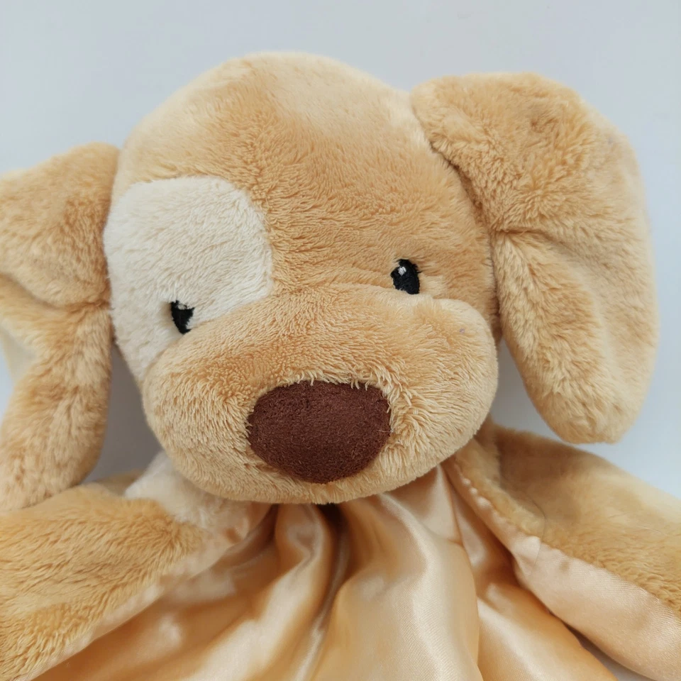 Gund Huggybuddy Spunky 米色小狗安全毯 Lovey 毛绒阅读 — 第 2/4 张图片