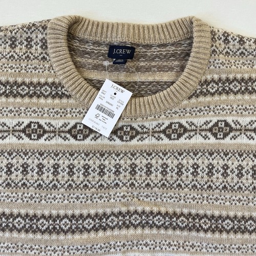 J. Crew Beige XL Herren Langarm Pullover Rundhals 0017