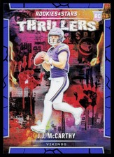 2024 Panini Rookies & Stars #T-JMY J.J. McCarthy Thrillers Blue #/50