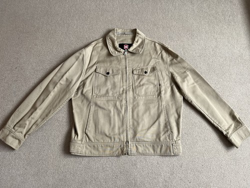 Victorinox Swiss Army Herren Jacke L Beige Utility Zip Front Travel Cotton - Bild 1 von 22