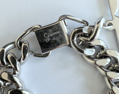 Grobes Sperry Edelstahl Kettenglied Armband mit Comedy Tragödie Maske Charm - Bild 5 von 7