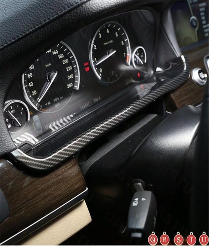 For BMW 5 Series F10 2011-2017 Carbon Fiber ABS Front Dashboard Lower Panel Trim - Picture 5 of 12