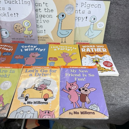 ✅Lot of 12 Mo Willems Books~Elephant & Piggy, Pigeon & 1 Bonus -Would You Rather - Imagen 3 de 6