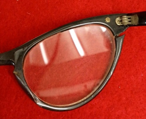 Monturas de gafas de gato vintage artesanales para damas 4-5-1/2" negras retro EE. UU. años 50 - Imagen 8 de 14
