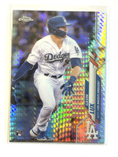 2020 Topps Chrome Gavin Lux X-Fractor Rookie Card RC #148 Los Angeles Dodgers. rookie card picture