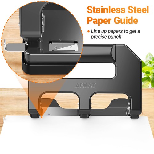 3 Hole Punch Heavy Duty, 3 Hole Puncher for Binder, 10000+ Punching Times, 40... - Picture 5 of 7