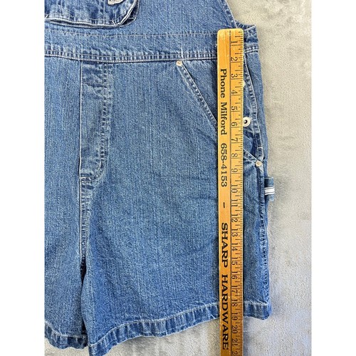Vintage 90s Y2K BUM Equipment Denim Shortalls Womens 22W Plus Size Grunge Bibs - Bild 12 von 15
