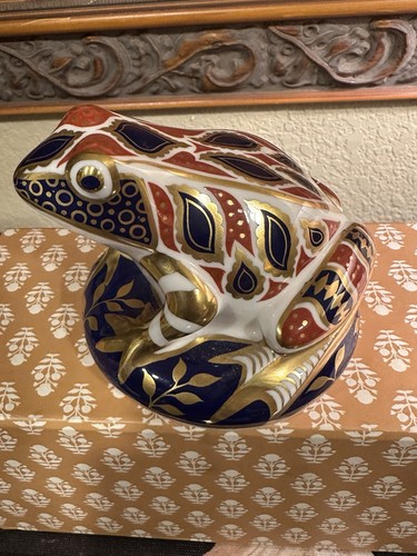 Royal Crown Derby - Imari Frosch - Figur - um 1985 - English Bone China - Handarbeit - - Bild 3 von 8