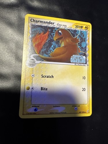 Pokémon TCG Charmander (Delta Species) 49/100 Crystal Guardians Reverse Holo LP - Picture 2 of 3