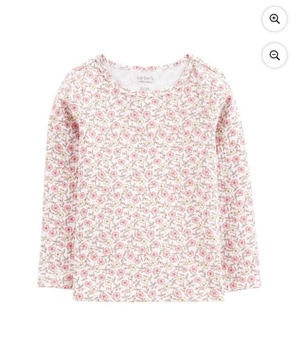 Carter's Child of Mine Baby Toddler Girl Overalls Floral Farm Pink Rose Blush 4T - Picture 4 of 8