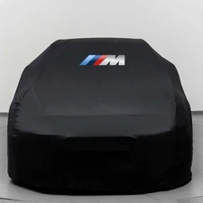 BMW 5 Series E34 E39 E60 F10 G30 Black Indoor Car Cover with M Logo