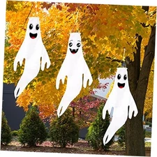  43 Inch Halloween Ghost Windsocks Hanging Decorations - Flag Wind Socks for 