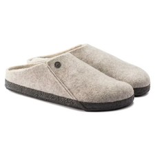 Birkenstock Zermatt Shearling Wool Narrow Fit Women's Clogs, Eggshell/Natural, W