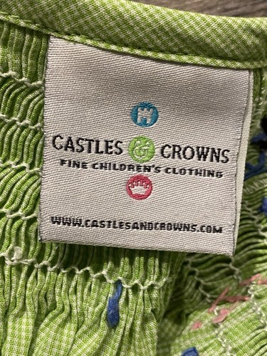 Castle & Crown Smocked Baby Girl Bubble Romper 18-24 Months Crab Embroidery - Picture 7 of 8