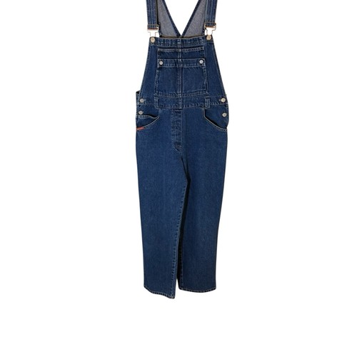 Salopette jeans anni 90 Y2K Squeeze blu denim grunge falegname donna taglia media - Foto 3 di 17