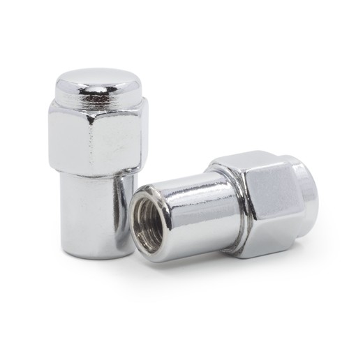 20 Lug Nuts 12x1.5 Chrome Flat Top Mag Nut .75 Shank Cragar Center Washers - Picture 2 of 4