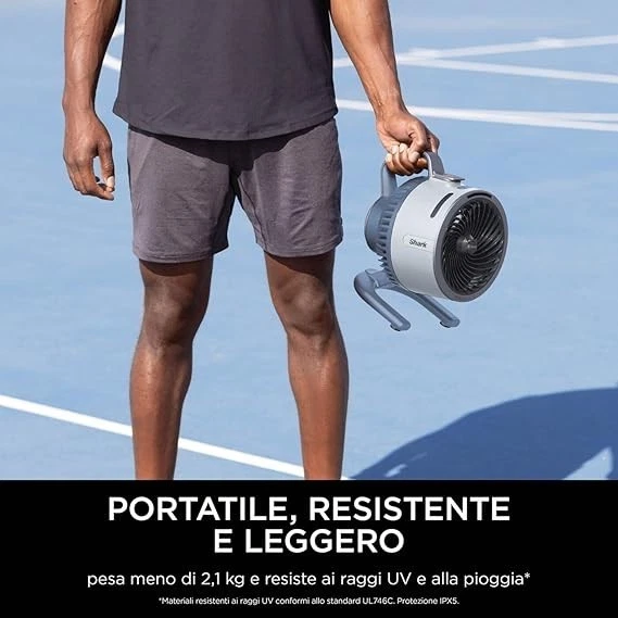 Shark FlexBreeze HydroGo, ventilatore portatile senza fili con nebulizzatore - Immagine 4 di 4