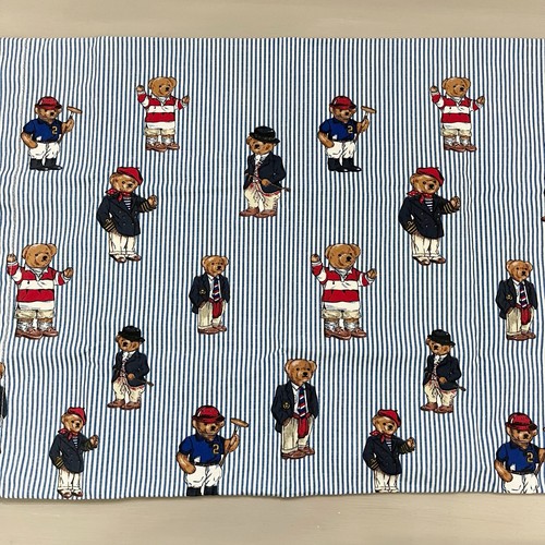 Vintage Ralph Lauren Polo Teddybär Streifen Standard Kissenbezug LRL - Bild 4 von 9