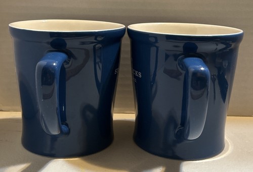 Starbucks Coffee Co. 2008 (2) tazas grandes azules 18 oz. EST. Mango 1971 - Imagen 3 de 6