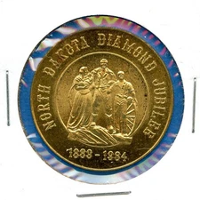 1964 North Dakota Diamond Jubilee Half Dollar #01 Coin Good For 50c Trade Token 