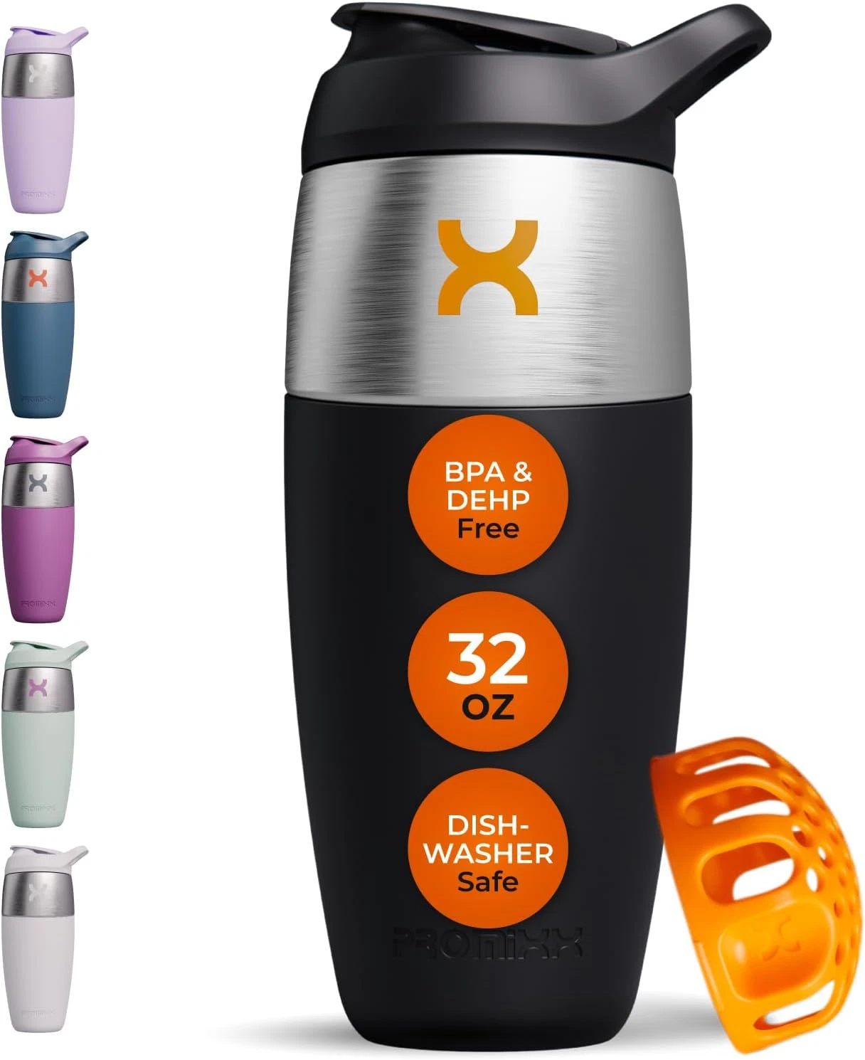 32Oz Protein Shaker Bottle - Leak-Proof & Bpa-Free Stainless Steel Shaker Cup wi
