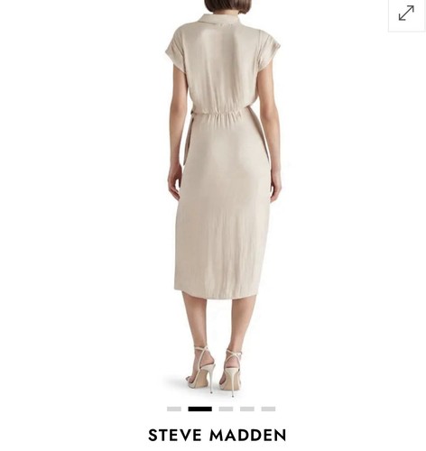 Steve Madden champagne faux wrap dress medium - Picture 6 of 6