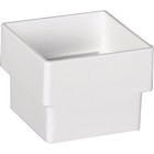 Amerimax 2 In. Contemporary Square White Vinyl Downspout Connector T0523HP