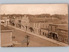 c1915 Main St Sanborn Iowa IA Street View O’Brien County RPPC Real Photo