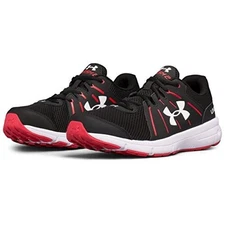 Under Armour Men's 12.5 Black Red Dash Run 2 Running Sneakers Athletic LF5