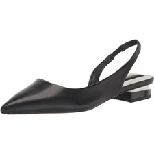 Franco Sarto Women's Tyra Black Leather Slingback Pump