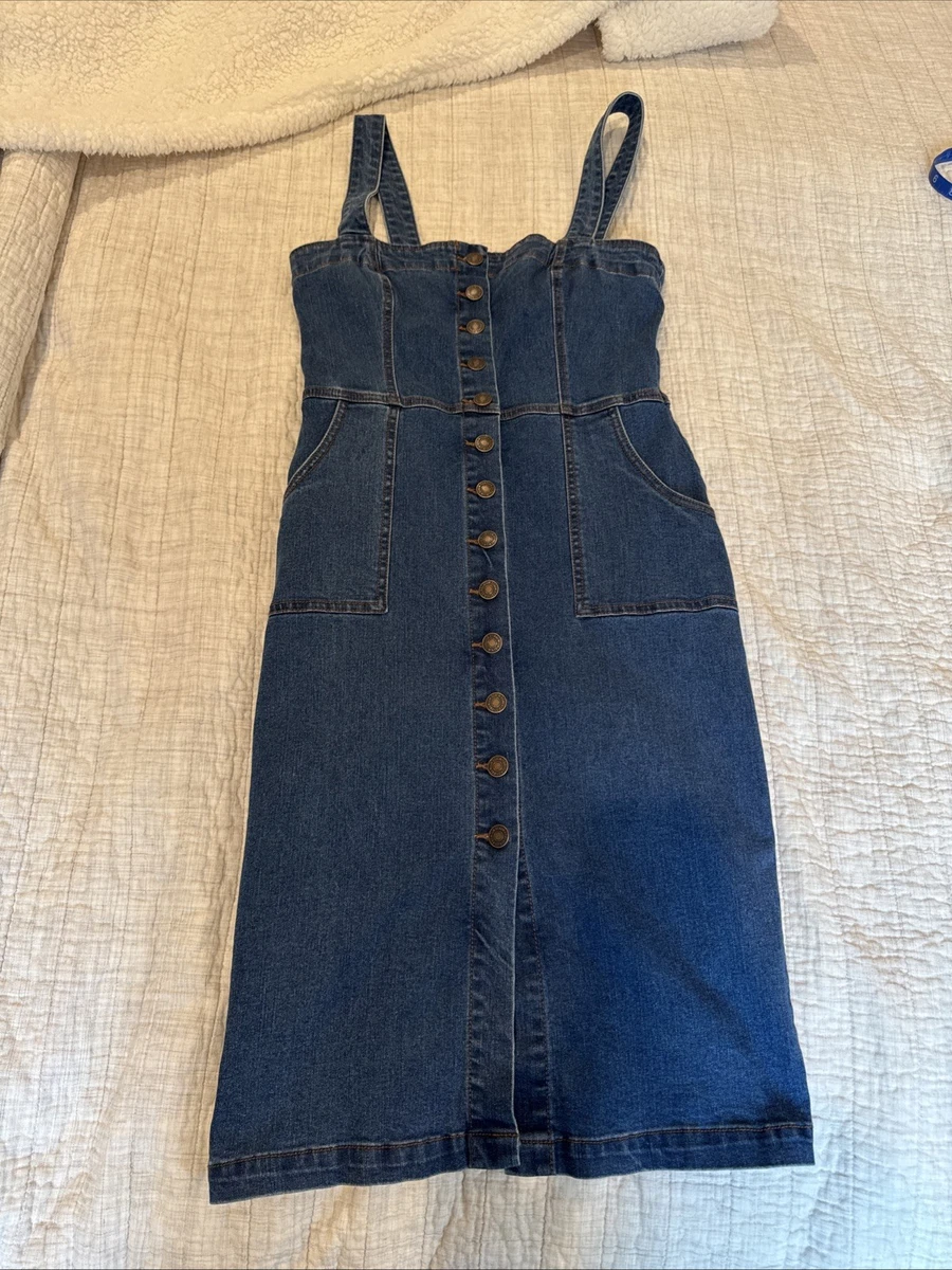 blue jean dress forever 21 Frayed Denim Tube Mini Dress main image 0