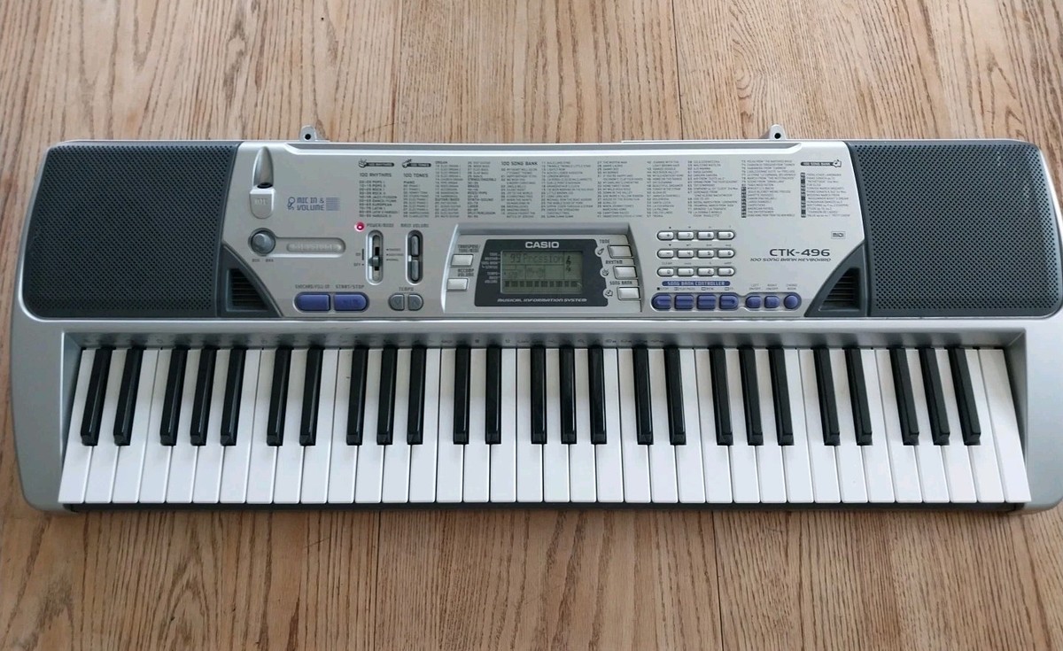 Casio CTK-496 Electronic Keyboard With 100 Song 100 Tones
