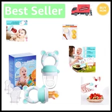 Fresh Food Feeder Pacifier for Infants - 6 Silicone Pouches for Teething Relief