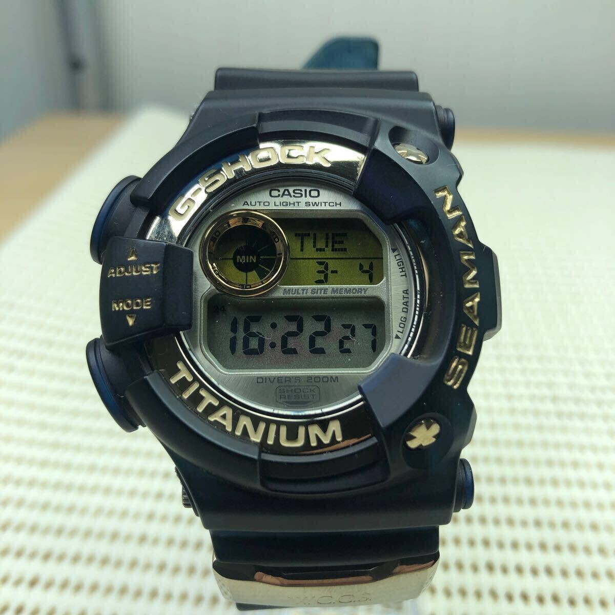 【稼働】 CASIO G-SHOCK DW-9951WC SEAMAN 腕時計 Casio G-Shock Frogman Seaman Dw-9951Wc Custom Navy Dye Gold