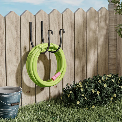 Garden Hose Holder Wall Mount - Aluminum Water Hose Holder, Simple Hose Hanger H - Picture 6 of 7