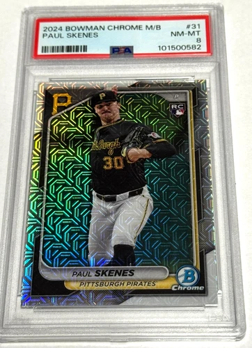 2024 Bowman Chrome Mega Box Paul Skenes RC #31 PSA 8 NM-MT Pirates