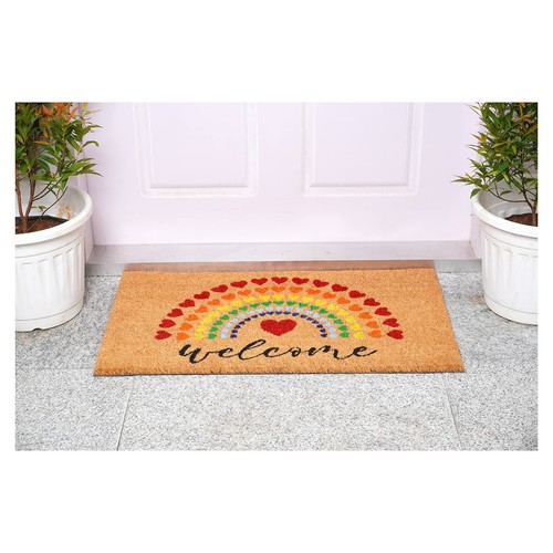 Rainbow Heart Doormat - Picture 3 of 5