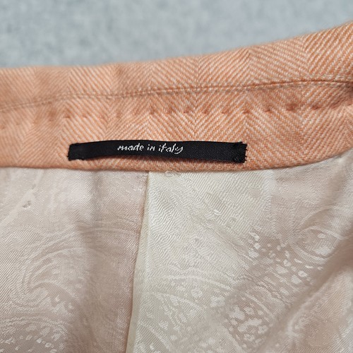 Chaqueta Blazer Attolini Donna Napoli CACHEMIRA Tweed Naranja IT44 EE. UU. Mediana - Imagen 15 de 16