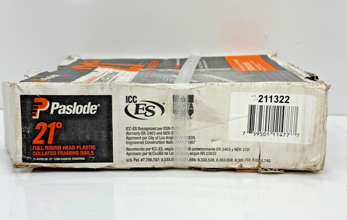 Paslode 21° Brite Interior Framing Nails 2-3/8" x .113" Smooth Shank 2000 QTY - Picture 5 of 8